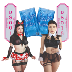 Un look coqueto con un extra irresistible Disfraz Merlina y Minni + 02 Neutro Sachet 10 mL para hacer la noche aún más especial.